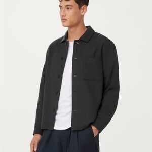 Frank & Oak Wool Blend Overshirt Charcoal NWT